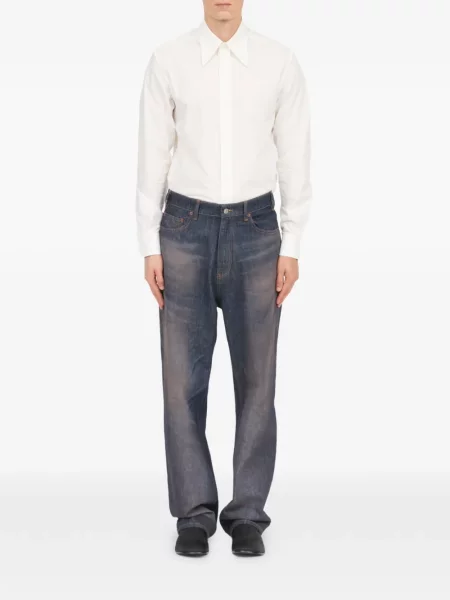 Pantaloni Mm6 Maison Margiela albastru
