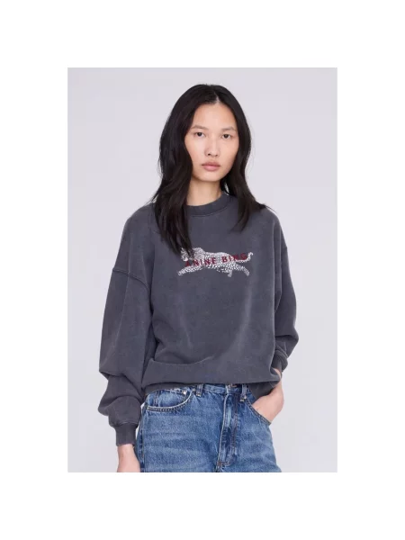 Bluza z kapturem Anine Bing z kapturem czarna
