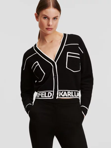 Короткий кардиган Karl Lagerfeld чорний