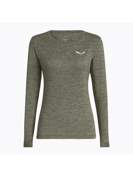 Tricou mânecă lungă Salewa melange verde