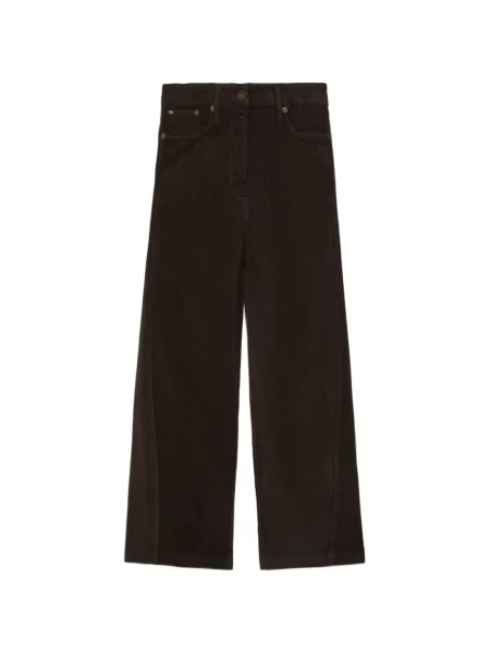 Pantaloni Momoni de catifea maro