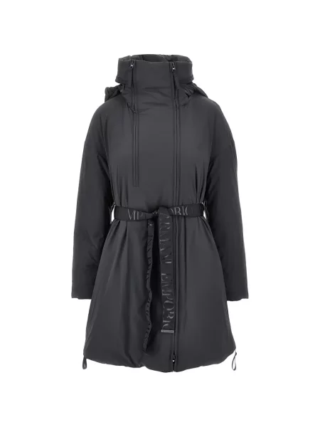 Geacă Emporio Armani cu glugă cu autograf negru
