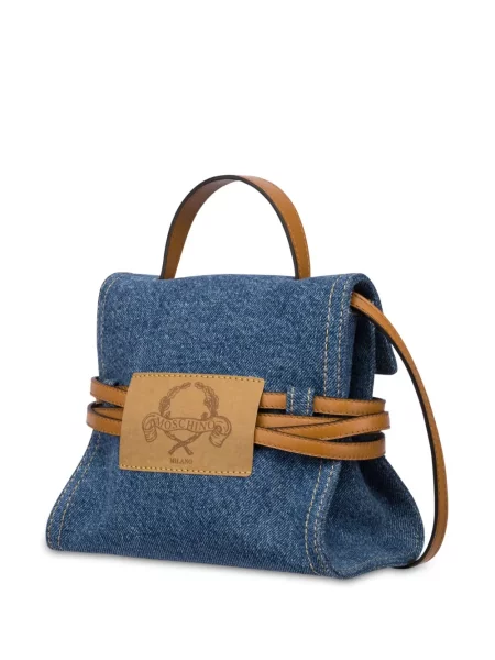Torebka Moschino na ramiączkach niebieska