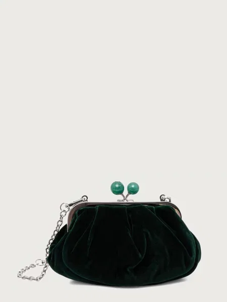 Weekend Max Mara torebka crossbody welurowa WKAGIOCHI zielona