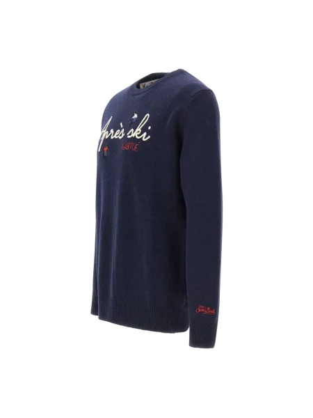 Sweter Mc2 Saint Barth wełniany niebieski