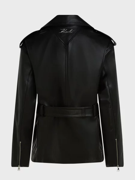 Шкіряна куртка Karl Lagerfeld чорна