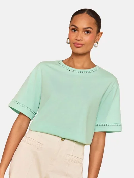 Love & roses Tricou mentă verde