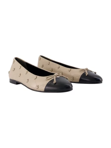 Balerinki Tory Burch beżowe