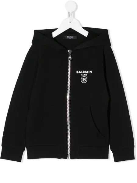 Bluza z kapturem dziecięca Balmain czarna