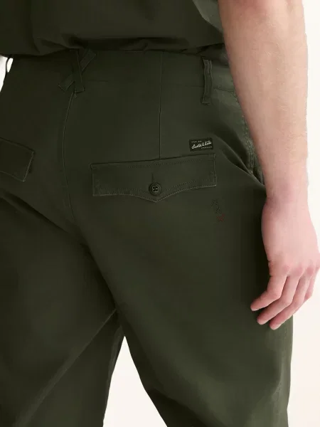 Scotch & Soda Chino Kalhoty Pitch Regular Fit tmavě zelená