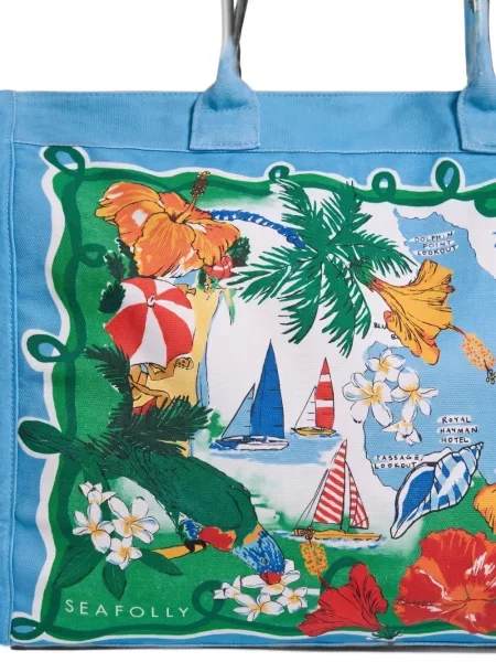 Geantă shopper Seafolly cu imagine albastru