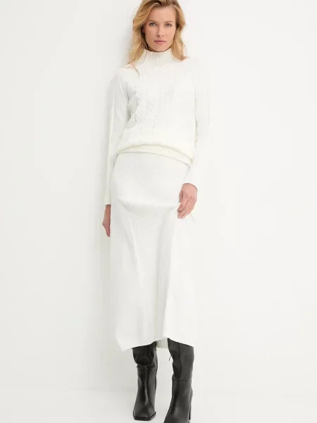 Юбка миди Answear.lab клеш бежевая