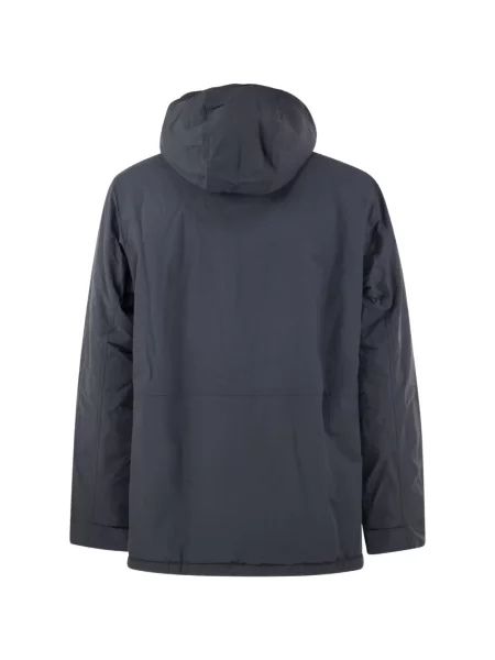 Geacă parka Patagonia cu glugă albastru