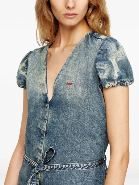 Костюм мини рокля Diesel синьо