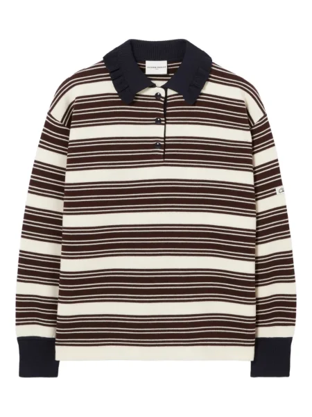 Polo Claudie Pierlot cu dungi maro
