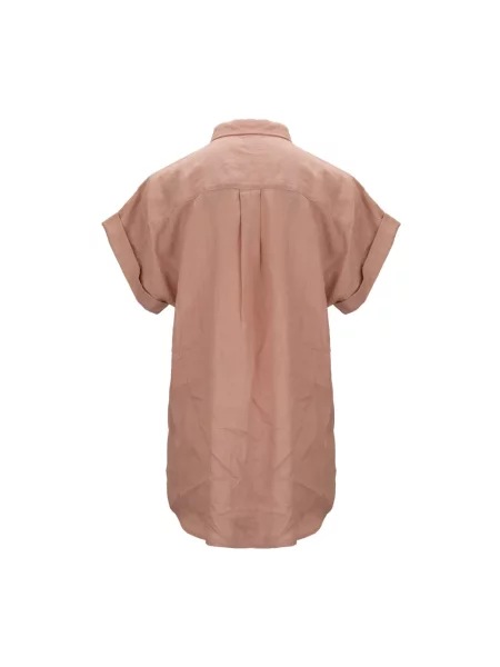 Lniana koszula Ralph Lauren różowa