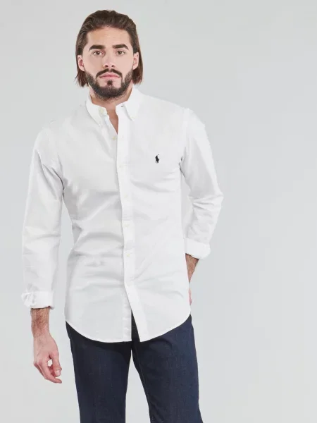 Keprové chinos Polo Ralph Lauren bílé