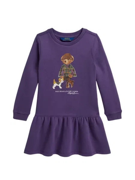 Sukienka dziecięca Polo Ralph Lauren fioletowa