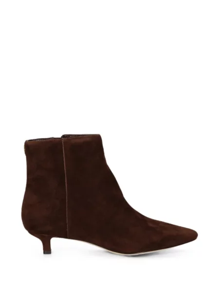 Cizme scurte Lauren Ralph Lauren din piele de căprioară maro