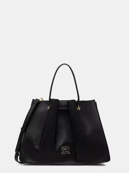 ERMANNO Firenze torebka shopper z imitacji skóry czarna