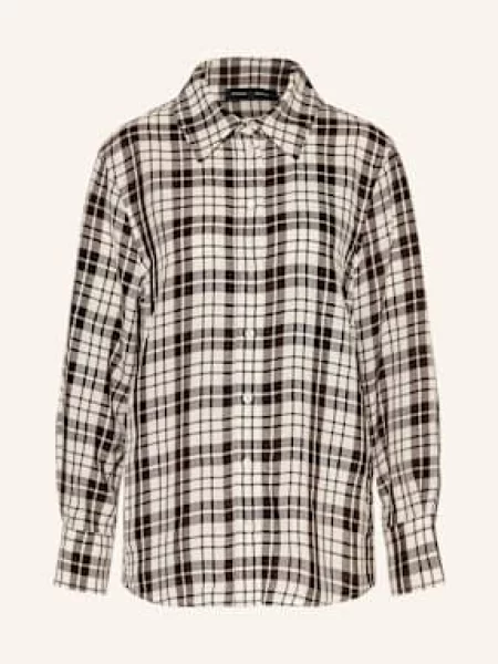 Proenza Schouler Košilová Halenka Bronwen krémová/ tmavě hnědá