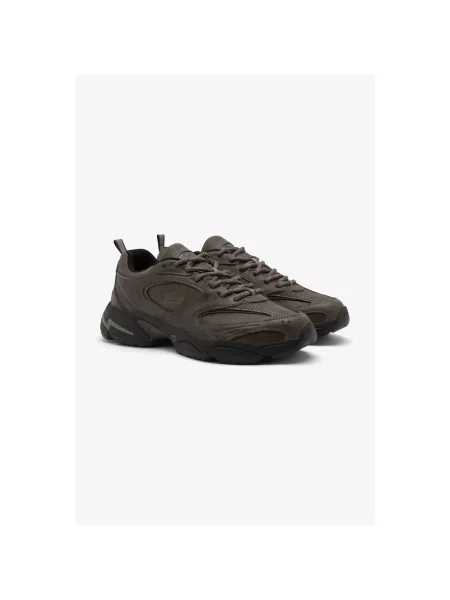 Sneakersy Lacoste skórzane brązowe