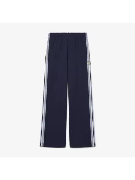 Lacoste Spodnie Dresowe Wide Leg granatowe