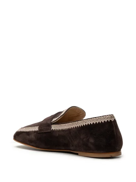 Pantofi loafer Chuckies din piele de căprioară maro
