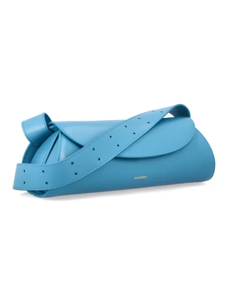 Torebka Jil Sander skórzana niebieska
