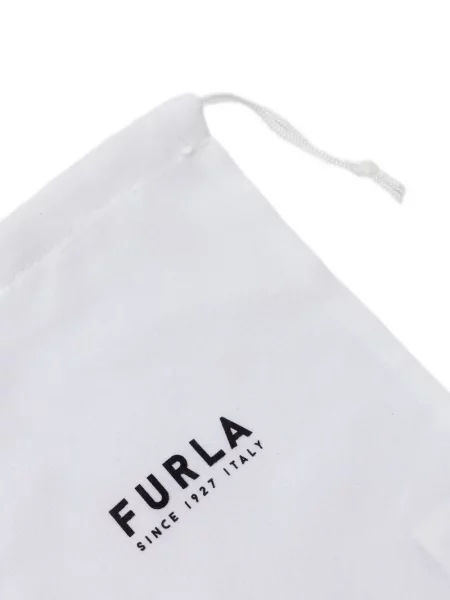 Δερμάτινος μενταγιόν Furla με ρίγες τίγρη καφέ