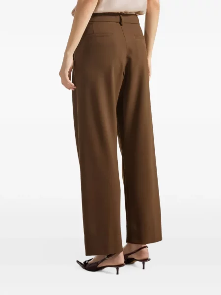 Pantaloni palazzo Seventy cu talie înaltă maro