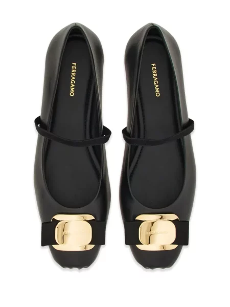 Μπαλαρίνες Ferragamo χωρίς τακούνι μαύρο