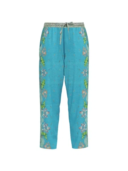 Pantaloni Pierre-louis Mascia cu model floral albastru