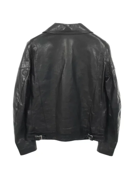 Geanta de piele Yohji Yamamoto negru