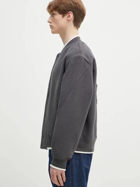 Axel Arigato kurtka bomber wełniana Typo Varsity Jacket przejściowa szary