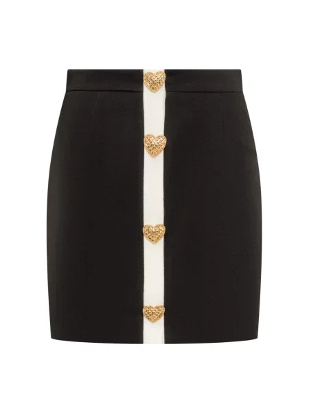 Mała mały spódnica mini Moschino ze stretchu czarna
