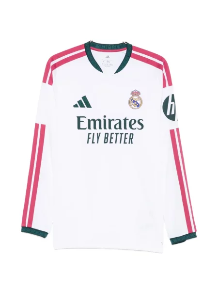 Lung geacă cămașă Adidas cu broderie alergare alb