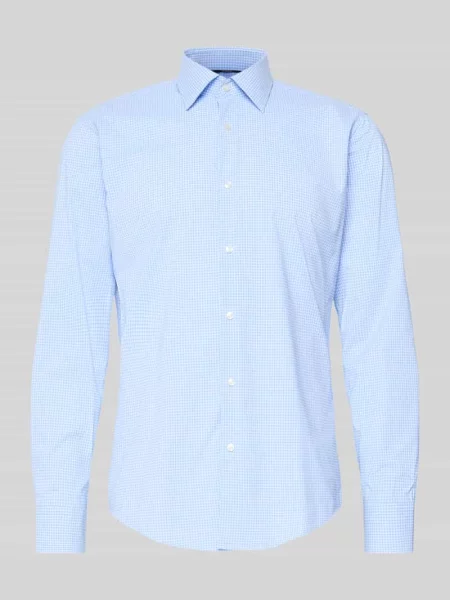 Koszula biznesowa o kroju regular fit z mankietami kombi model ‘P-JOE-K’ Boss błękitna