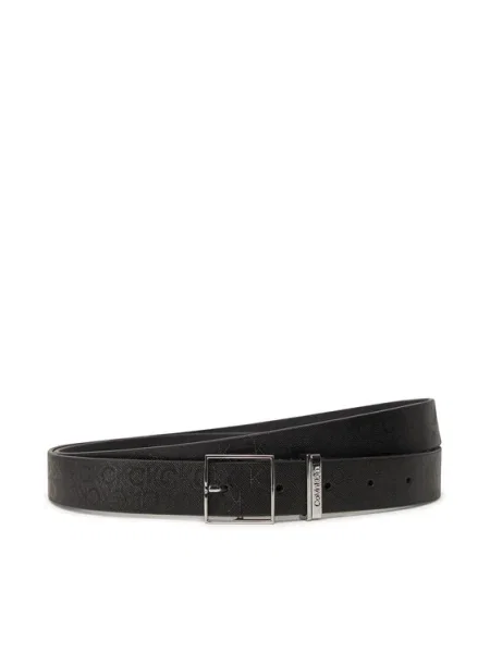 Calvin Klein Dámsky opasok Branded Loop Square Belt čierna