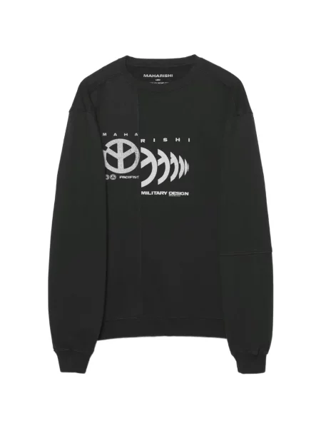 Pulover Maharishi cu imagine negru