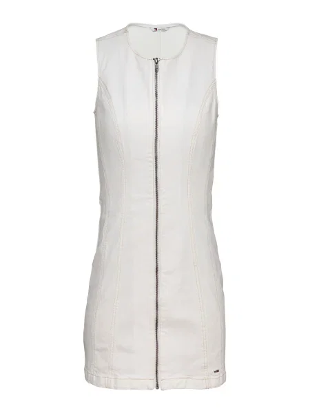 Tommy Jeans Rochie de blugi Écru alb