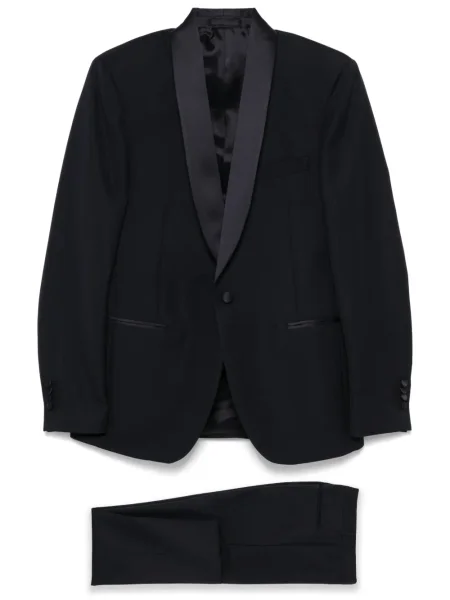 Costum Lardini din satin de costum albastru