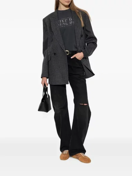 Sacou Rag & Bone cu două rânduri de nasturi gri