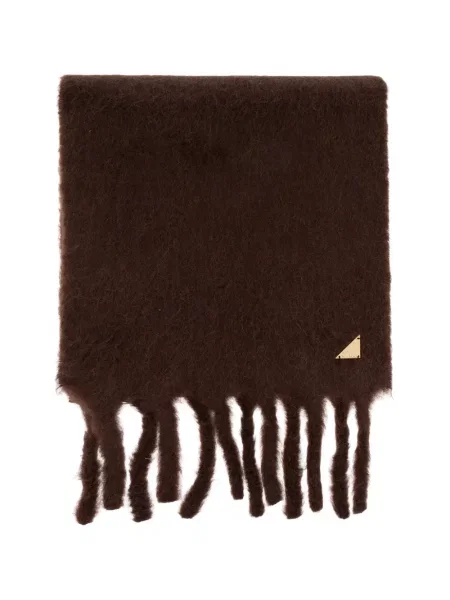 Fular Max Mara din lână alpaca maro