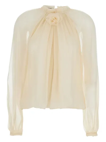 Bluză Alberta Ferretti cu model floral cu volane