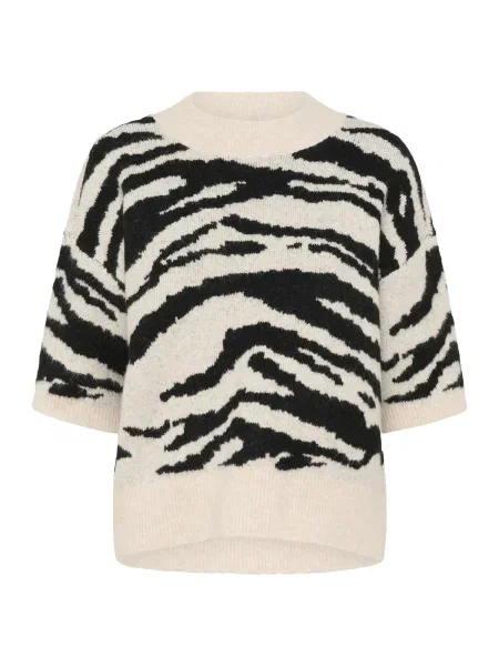 Kaffe Pulover KASandra črna / volneno bela