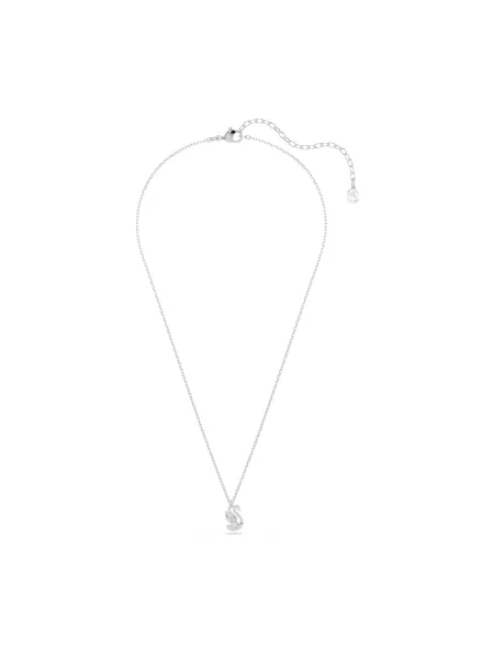 Swarovski naszyjnik z zawieszką metalowy z cyrkonią biały