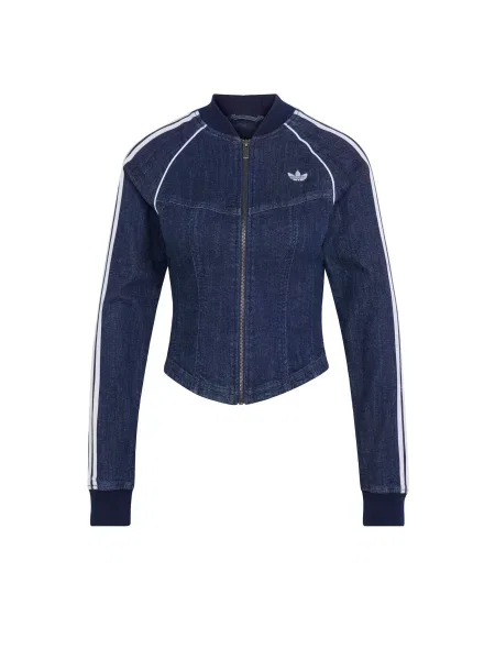 Adidas Originals dukserica na zakopčavanje ženska traper Superstar Denim bijela