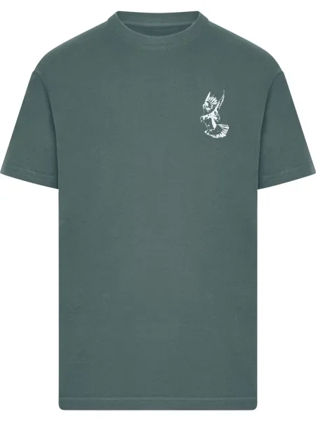 Mister Tee Tricou verde smarald / verde mentă alb