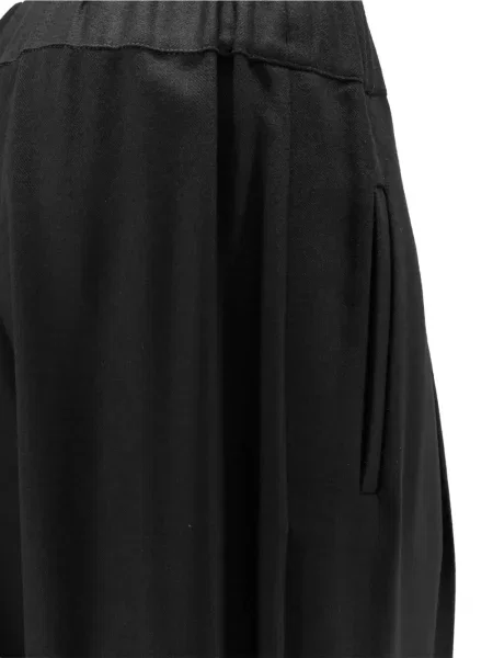 Pantaloni palazzo Semicouture de flanelă negru